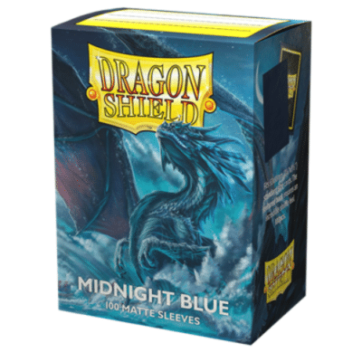DRAGON SHIELD STANDARD SIZE MATTE SLEEVES - MIDNIGHT BLUE (100 SLEEVES)
