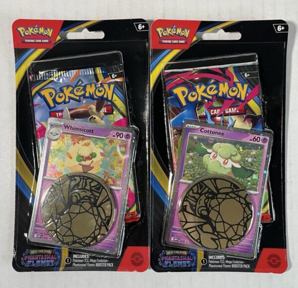 Pokemon Card Game - ME02 Phantasmal Flames Checklane blister (Random Whimsicott or Cottonee) - Afbeelding 2